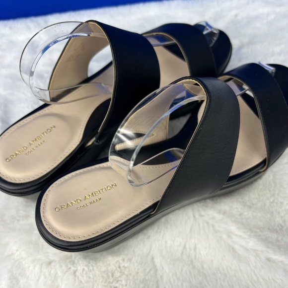 🚫|•GRAND AMBITION COLE HAAN•| Black Sandals Platform Dual Strap Size 8 - Picture 9 of 15